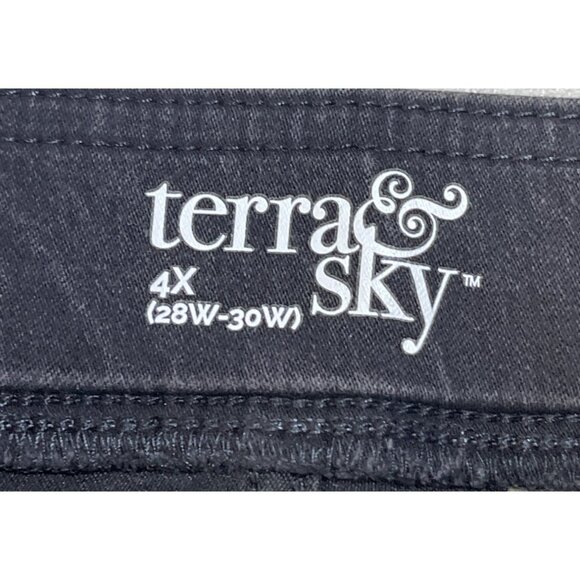Terra & Sky Womens Plus Size 4X (28W-30W) pull on Jeggings Skinny High Rise - Picture 4 of 5